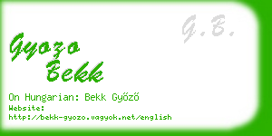 gyozo bekk business card