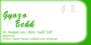 gyozo bekk business card